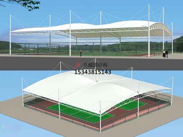 煙臺(tái)籃球場膜結(jié)構(gòu)罩棚【設(shè)計(jì)施工】